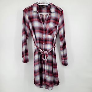 Pendleton x Gap belted plaid shirt dress XS